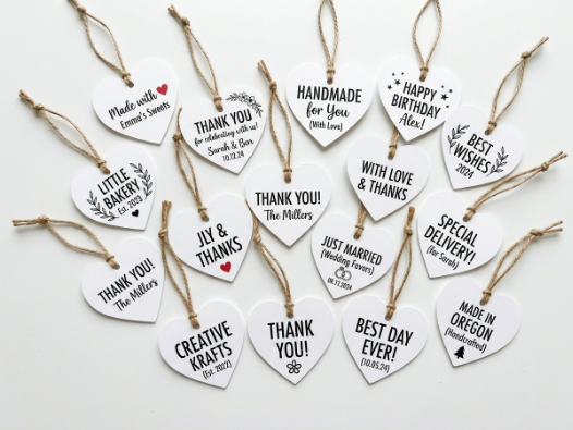 Custom Heart Tags
