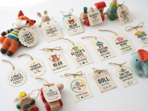 Custom Toys tags